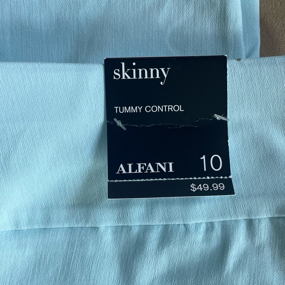 ALFANI TURQUOISE SKINNY PANTS - STOMACH CONTROL - size 10